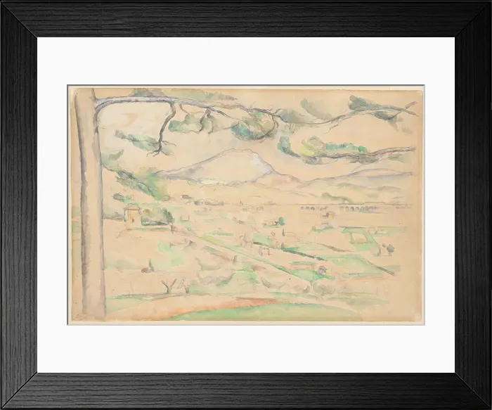 Framed Print : Montagne Saint-Victoire (The Arc Valley), c. 1885. Creator: Paul Cezanne Framed Print : Montagne Saint-Victoire (The Arc Valley), c. 1885. Creator: Paul Cezanne