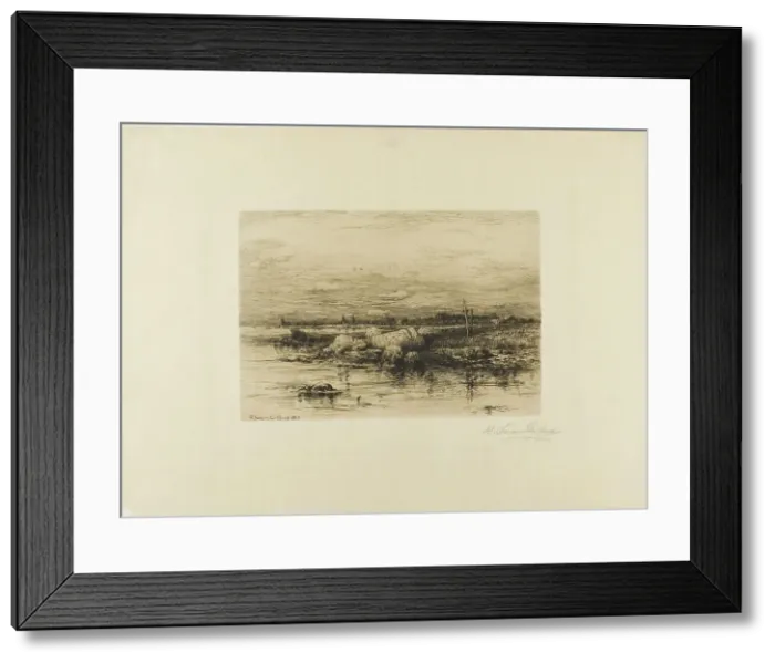 Framed Print : The Mouth of the Apponagansett, 1883. Creator: Robert Swain Gifford Framed Print : The Mouth of the Apponagansett, 1883. Creator: Robert Swain Gifford