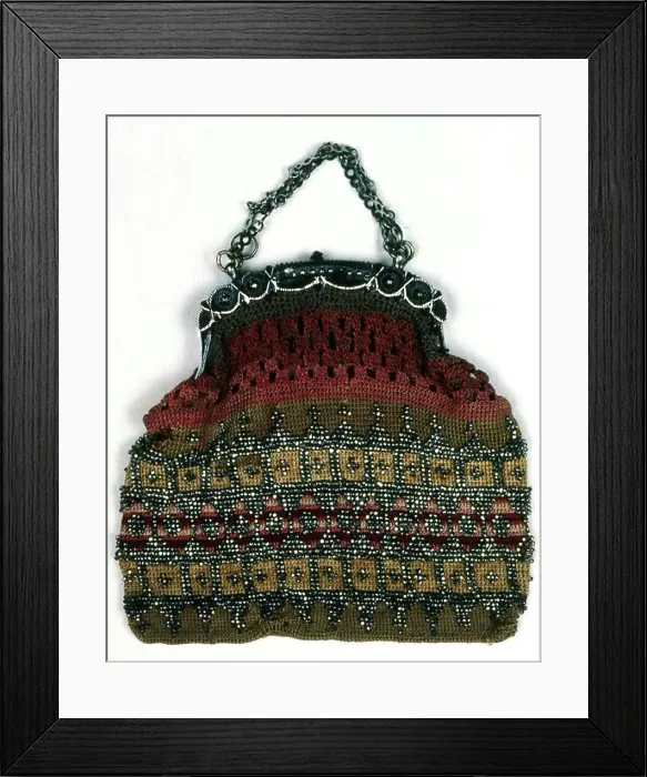 Framed Print : Bag, United States, c. 1840. Creator: Unknown Framed Print : Bag, United States, c. 1840. Creator: Unknown