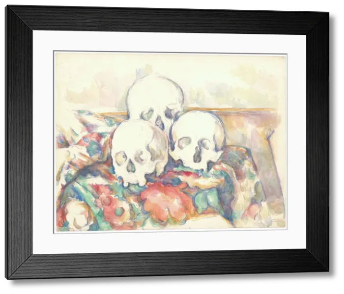 Framed Print : The Three Skulls, 1902 / 06. Creator: Paul Cezanne Framed Print : The Three Skulls, 1902 / 06. Creator: Paul Cezanne