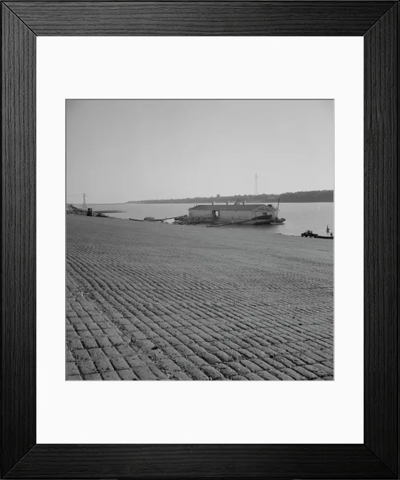 Framed Print : The municipal levee at Greenville, Mississippi, 1937. Creator: Dorothea Lange Framed Print : The municipal levee at Greenville, Mississippi, 1937. Creator: Dorothea Lange