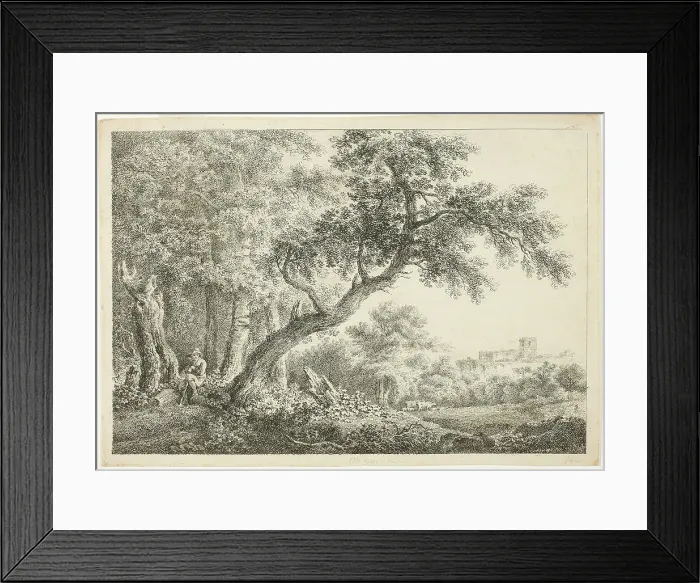 Framed Print : Wanderer Resting in the Forest, n.d. Creator: Martin von Molitor Framed Print : Wanderer Resting in the Forest, n.d. Creator: Martin von Molitor