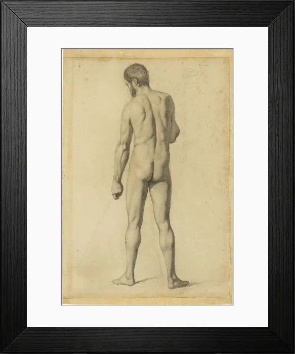 Framed Print : Academic Nude, Seen from the Back, 1862. Creator: Paul Cezanne Framed Print : Academic Nude, Seen from the Back, 1862. Creator: Paul Cezanne