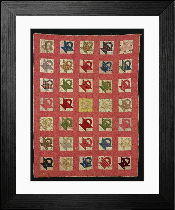 Framed Print : Crib Quilt, United States, 19th century. Creator: Unknown