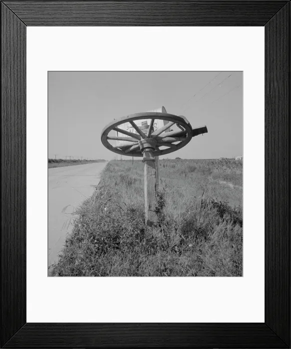 Framed Print : Rural mailbox, Mississippi, 1937. Creator: Dorothea Lange Framed Print : Rural mailbox, Mississippi, 1937. Creator: Dorothea Lange