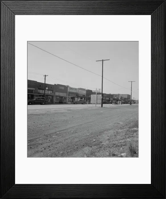 Framed Print : Main street, Drew, Mississippi, 1937. Creator: Dorothea Lange Framed Print : Main street, Drew, Mississippi, 1937. Creator: Dorothea Lange