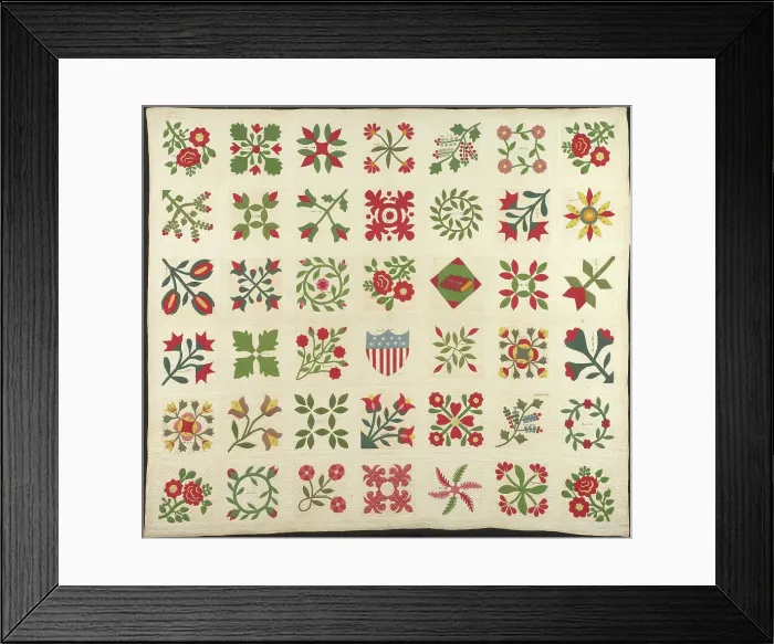 Framed Print : The Circuit Rider's Quilt, Ohio, c. 1862. Creator: Unknown Framed Print : The Circuit Rider's Quilt, Ohio, c. 1862. Creator: Unknown
