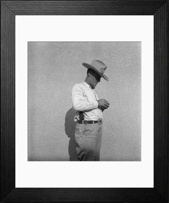 Framed Print : Arizona small town sheriff, Duncan, Arizona, 1936. Creator: Dorothea Lange Framed Print : Arizona small town sheriff, Duncan, Arizona, 1936. Creator: Dorothea Lange