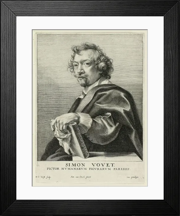 Framed Print : Simon Vouet, 1630 / 36. Creators: Robert van Voerst, Anthony van Dyck Framed Print : Simon Vouet, 1630 / 36. Creators: Robert van Voerst, Anthony van Dyck