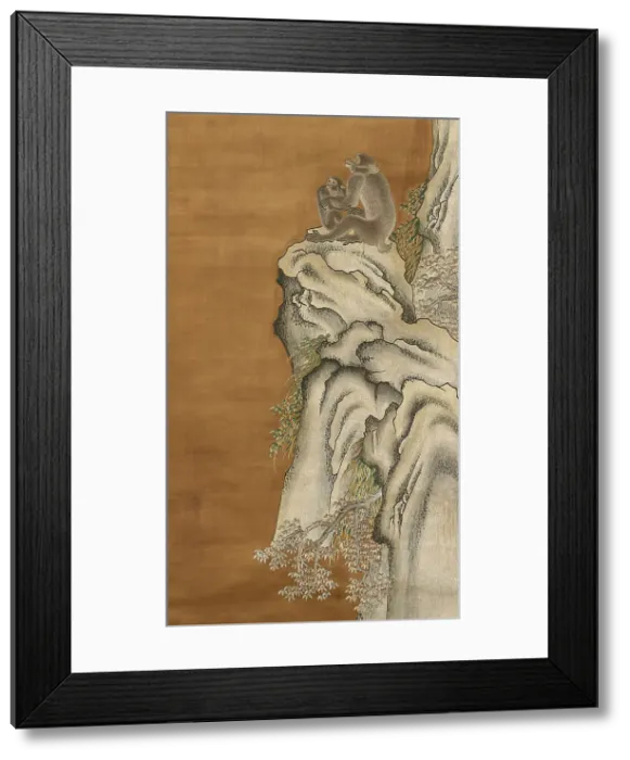 Framed Print : Scroll, China, Qing dynasty (1644-1911), c. 1860. Creator: Unknown Framed Print : Scroll, China, Qing dynasty (1644-1911), c. 1860. Creator: Unknown