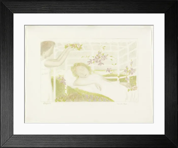 Framed Print : Allegory, plate one from Love, 1898, published 1899. Creator: Maurice Denis Framed Print : Allegory, plate one from Love, 1898, published 1899. Creator: Maurice Denis