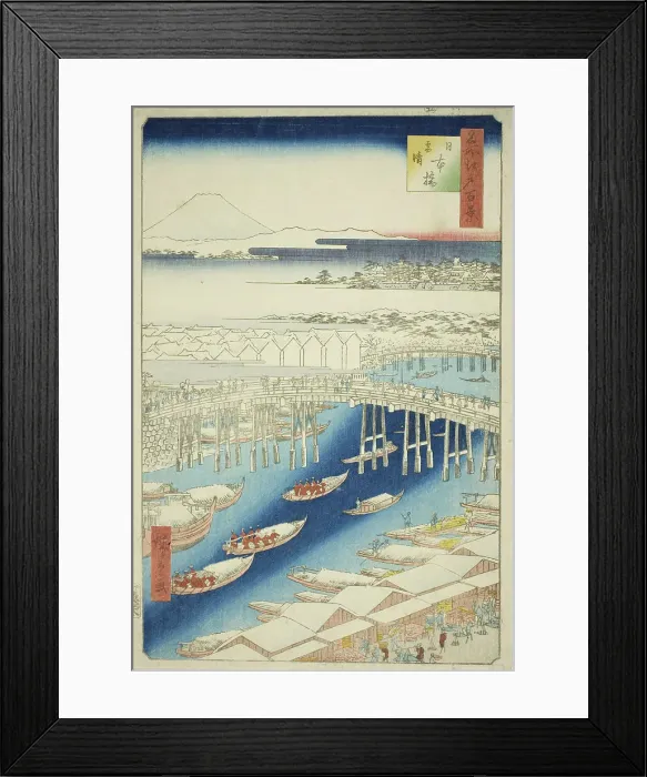 Framed Print : Clear Weather After Snow at Nihon Bridge (Nihonbashi yukibare), from the series One Hundred...1856 Creator: Ando Hiroshige. Clear Weather After Snow at Nihon Bridge (Nihonbashi yukibare) Framed Print : Clear Weather After Snow at Nihon Bridge (Nihonbashi yukibare), from the series One Hundred...1856 Creator: Ando Hiroshige. Clear Weather After Snow at Nihon Bridge (Nihonbashi yukibare)