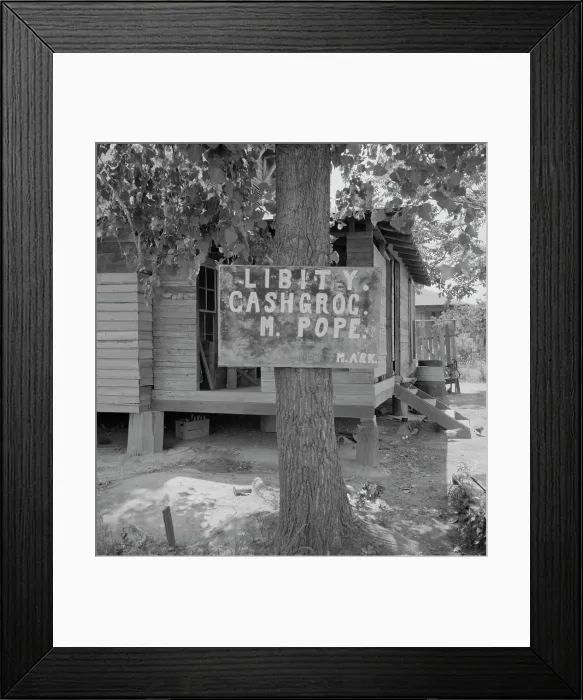 Framed Print : Mississippi grocery store, 1937. Creator: Dorothea Lange Framed Print : Mississippi grocery store, 1937. Creator: Dorothea Lange