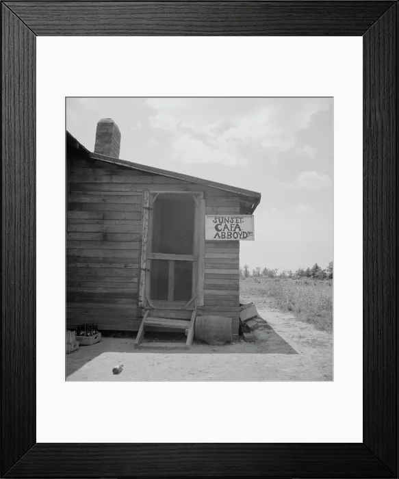 Framed Print : Arkansas cafe, 1937. Creator: Dorothea Lange