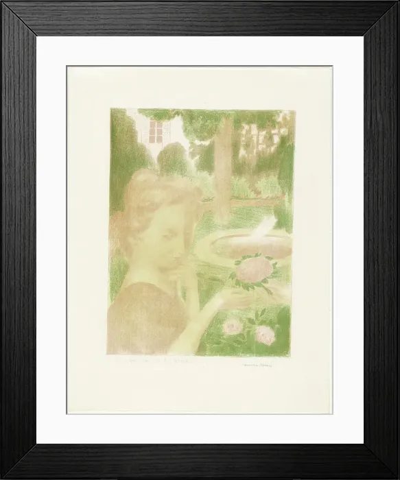 Framed Print : The Morning Bouquet, Tears, plate three from Love, 1898, published 1899. Creator: Maurice Denis Framed Print : The Morning Bouquet, Tears, plate three from Love, 1898, published 1899. Creator: Maurice Denis