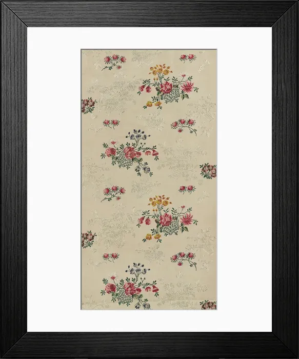 Framed Print : Panel (From a Dress), England, c. 1745 / 46. Creator: Unknown Framed Print : Panel (From a Dress), England, c. 1745 / 46. Creator: Unknown
