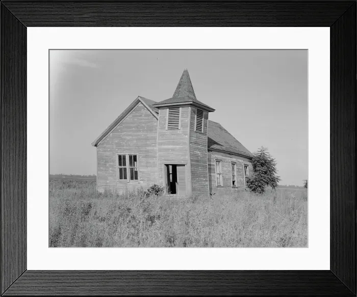 Framed Print : Church on the Aldridge Plantation, Mississippi, 1937. Creator: Dorothea Lange Framed Print : Church on the Aldridge Plantation, Mississippi, 1937. Creator: Dorothea Lange