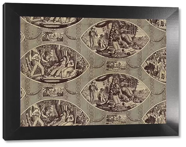 Paul and Virginie, Furnishing Fabric, France, after 1818. Creator: Oberkampf Manufactory