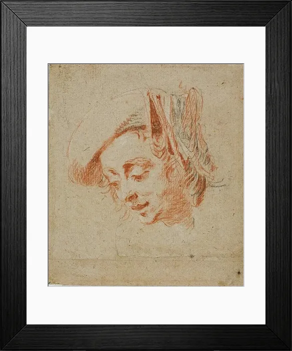 Framed Print : Head of a Man, n.d. Creator: Nicolas Lancret Framed Print : Head of a Man, n.d. Creator: Nicolas Lancret