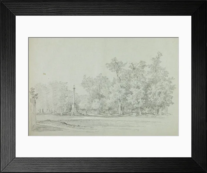 Framed Print : View of the Park st Versailles: Landscape with Memorial Column and Grove of Trees, n.d. Creator: Pierre Antoine Mongin Framed Print : View of the Park st Versailles: Landscape with Memorial Column and Grove of Trees, n.d. Creator: Pierre Antoine Mongin