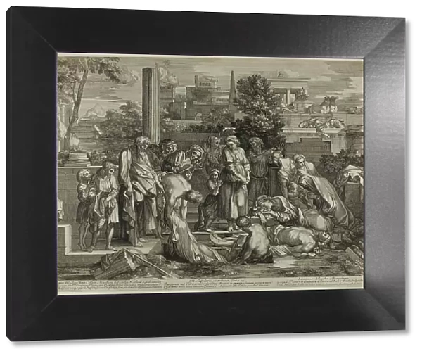 To Bury the Dead, from The Works of Mercy, 1656–57. Creator: Sébastien Bourdon