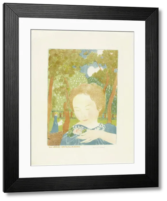Framed Print : Attitudes are Easy and Chaste, plate two from Love, 1898, published 1899. Creator: Maurice Denis Framed Print : Attitudes are Easy and Chaste, plate two from Love, 1898, published 1899. Creator: Maurice Denis