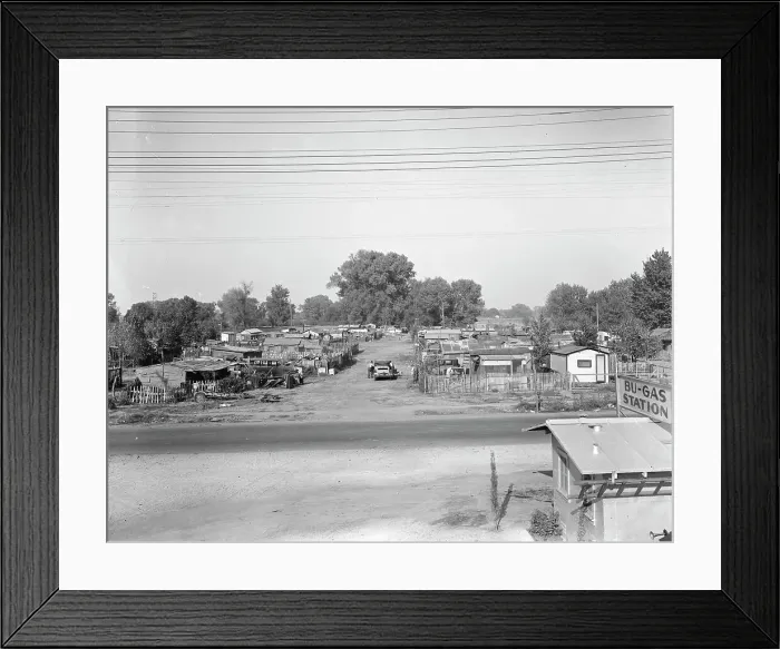 Framed Print : Migrant winter camp on outskirts of Sacramento, California, 1936. Creator: Dorothea Lange Framed Print : Migrant winter camp on outskirts of Sacramento, California, 1936. Creator: Dorothea Lange