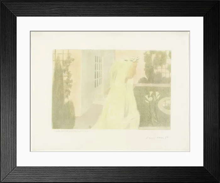 Framed Print : Life Becomes Precious, Discreet, plate eleven from Love, 1898, published 1899. Creator: Maurice Denis Framed Print : Life Becomes Precious, Discreet, plate eleven from Love, 1898, published 1899. Creator: Maurice Denis