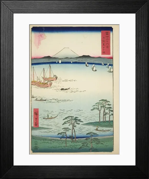 Framed Print : Kurodo Bay in Kazusa Province (Kazusa Kurodo no ura), from the series Thirty-six Views... 1858. Creator: Ando Hiroshige Framed Print : Kurodo Bay in Kazusa Province (Kazusa Kurodo no ura), from the series Thirty-six Views... 1858. Creator: Ando Hiroshige