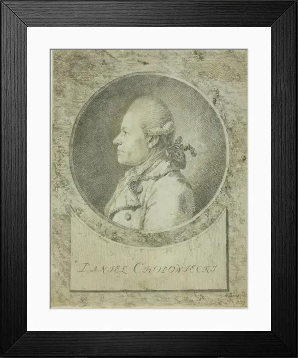 Framed Print : Profile of Daniel Chodowiecki, 1773. Creator: Adrian Zingg Framed Print : Profile of Daniel Chodowiecki, 1773. Creator: Adrian Zingg