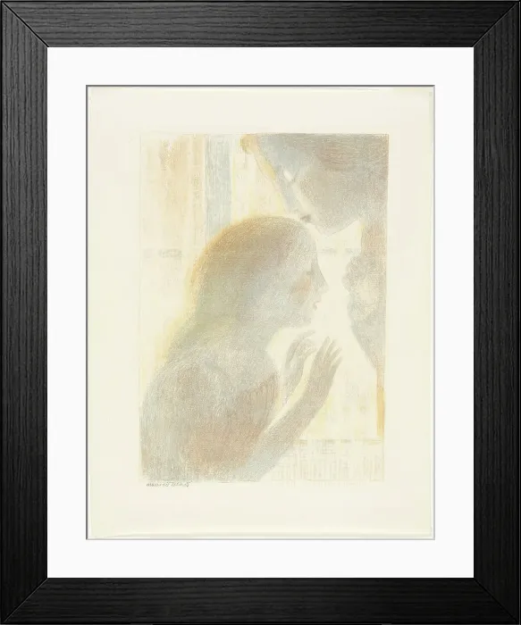 Framed Print : It was a Religious Mystery, plate four from Love, 1898, published 1899. Creator: Maurice Denis Framed Print : It was a Religious Mystery, plate four from Love, 1898, published 1899. Creator: Maurice Denis