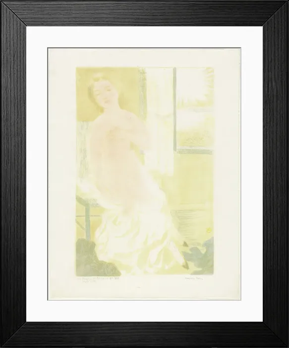 Framed Print : But It is the Heart That Beats Too Quickly, plate twelve from Love, 1898, published 1899. Creator: Maurice Denis