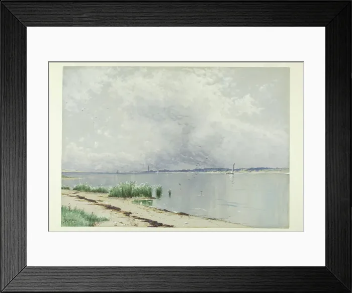 Framed Print : Reflected Reeds, c. 1875. Creator: Alfred Thompson Bricher Framed Print : Reflected Reeds, c. 1875. Creator: Alfred Thompson Bricher