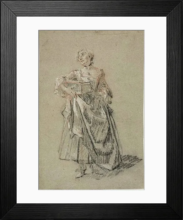 Framed Print : Study of a Woman, c. 1743. Creator: Nicolas Lancret