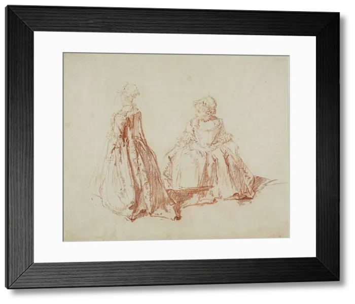 Framed Print : Study of Two Small Girls, c. 1725. Creator: Nicolas Lancret Framed Print : Study of Two Small Girls, c. 1725. Creator: Nicolas Lancret