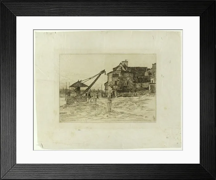 Framed Print : Danube, 1879. Creator: Otto Henry Bacher Framed Print : Danube, 1879. Creator: Otto Henry Bacher