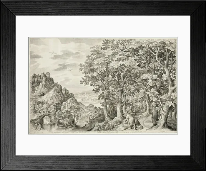 Framed Print : Samson Killing the Lion, 1603. Creator: Nicolaes de Bruyn Framed Print : Samson Killing the Lion, 1603. Creator: Nicolaes de Bruyn