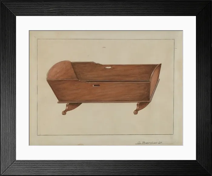Framed Print : Child's Cradle, c. 1936. Creator: Gerald Bernhardt Framed Print : Child's Cradle, c. 1936. Creator: Gerald Bernhardt