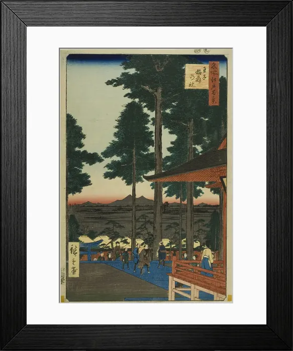 Framed Print : Oji Inari Shrine (Oji Inari no yashiro), from the series “One Hundred Famous Views of...”, 1857. Creator: Ando Hiroshige Framed Print : Oji Inari Shrine (Oji Inari no yashiro), from the series “One Hundred Famous Views of...”, 1857. Creator: Ando Hiroshige