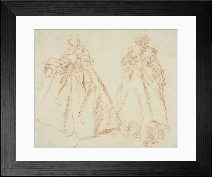 Framed Print : Two Standing Women, n.d. Creator: Nicolas Lancret Framed Print : Two Standing Women, n.d. Creator: Nicolas Lancret