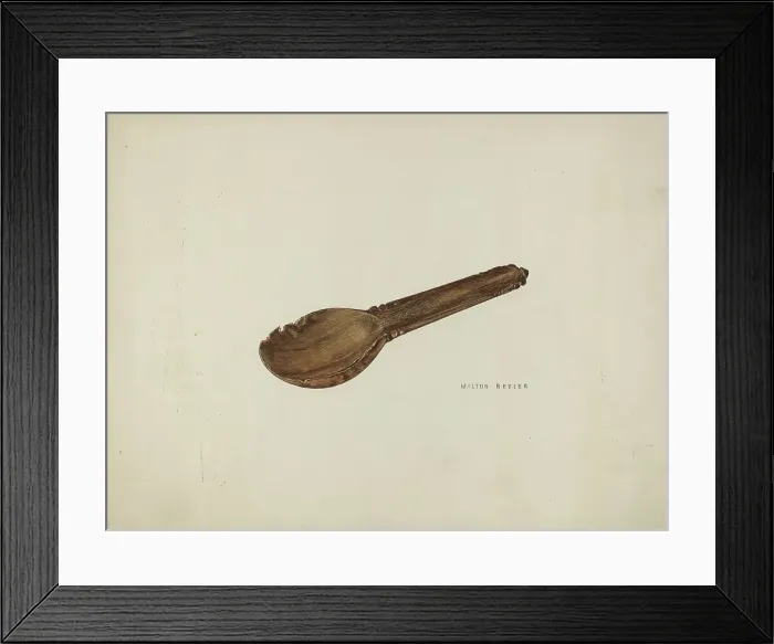 Framed Print : Childs Porridge Spoon, c. 1939. Creator: Milton Bevier Framed Print : Childs Porridge Spoon, c. 1939. Creator: Milton Bevier