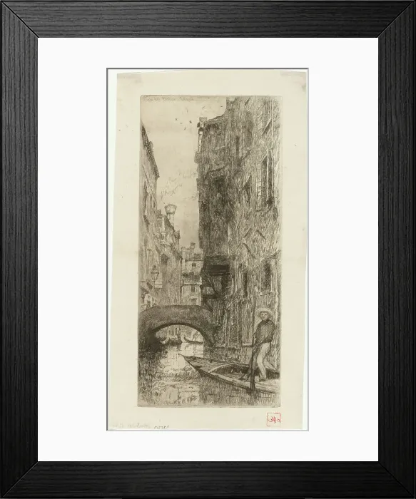 Framed Print : Ponte del Pistor, 1880. Creator: Otto Henry Bacher Framed Print : Ponte del Pistor, 1880. Creator: Otto Henry Bacher