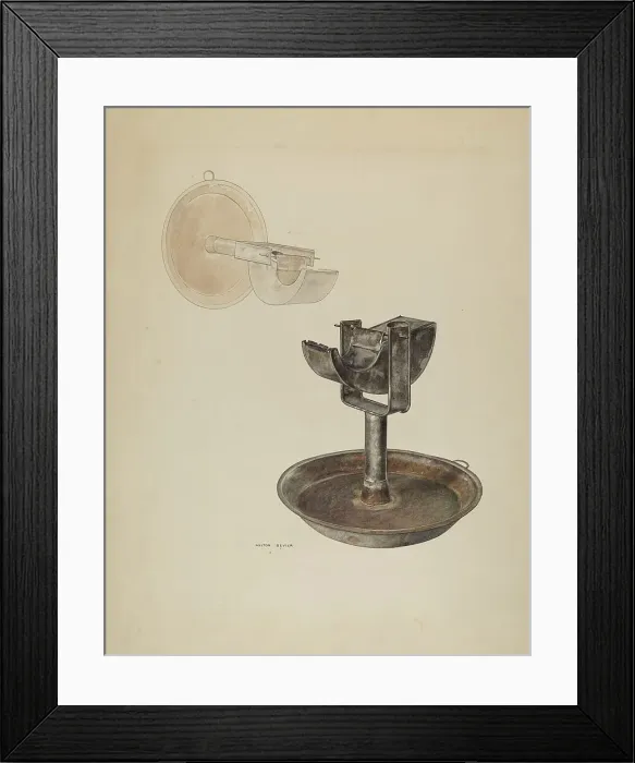 Framed Print : Betty Lamp, 1940. Creator: Milton Bevier Framed Print : Betty Lamp, 1940. Creator: Milton Bevier