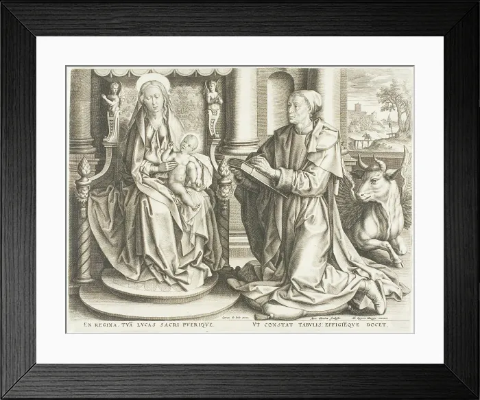 Framed Print : Saint Luke Painting the Virgin, n.d. Creator: Antoine Joseph Wiertz Framed Print : Saint Luke Painting the Virgin, n.d. Creator: Antoine Joseph Wiertz