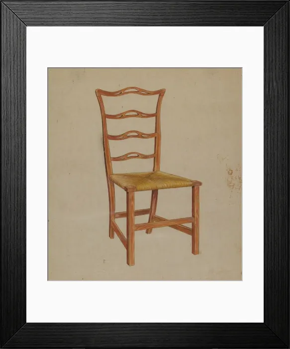 Framed Print : Side Chair, c. 1939. Creator: Ruth Bialostosky Framed Print : Side Chair, c. 1939. Creator: Ruth Bialostosky