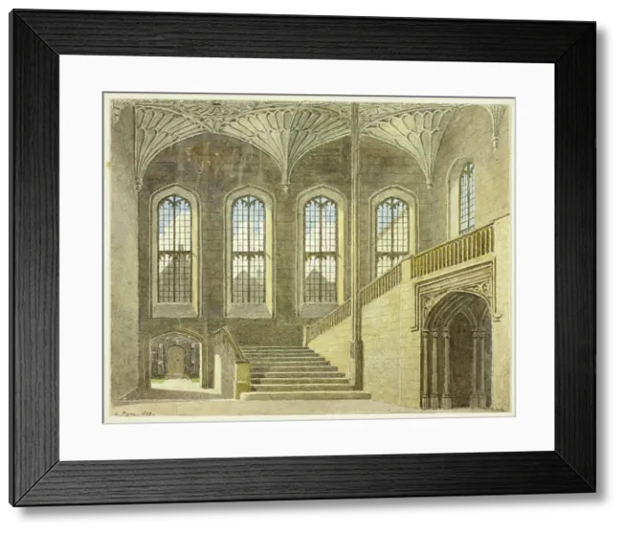 Framed Print : Entrance Hall, Christchurch, Oxford, 1869. Creator: George Pyne Framed Print : Entrance Hall, Christchurch, Oxford, 1869. Creator: George Pyne