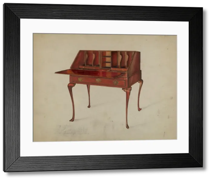 Framed Print : Desk, 1935 / 1942. Creator: Ruth Bialostosky Framed Print : Desk, 1935 / 1942. Creator: Ruth Bialostosky