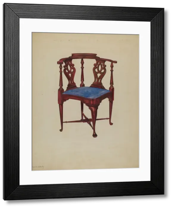 Framed Print : Roundabout Chair, 1937. Creator: Ruth Bialostosky Framed Print : Roundabout Chair, 1937. Creator: Ruth Bialostosky