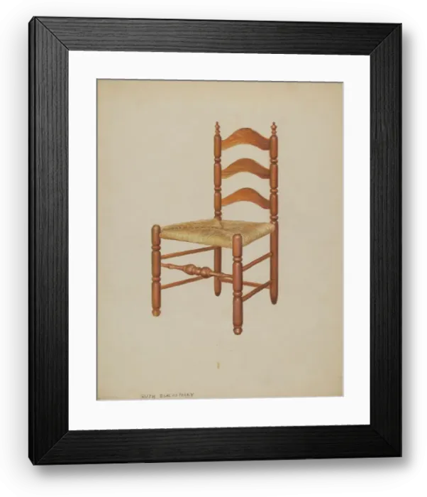 Framed Print : Side Chair, c. 1937. Creator: Ruth Bialostosky Framed Print : Side Chair, c. 1937. Creator: Ruth Bialostosky