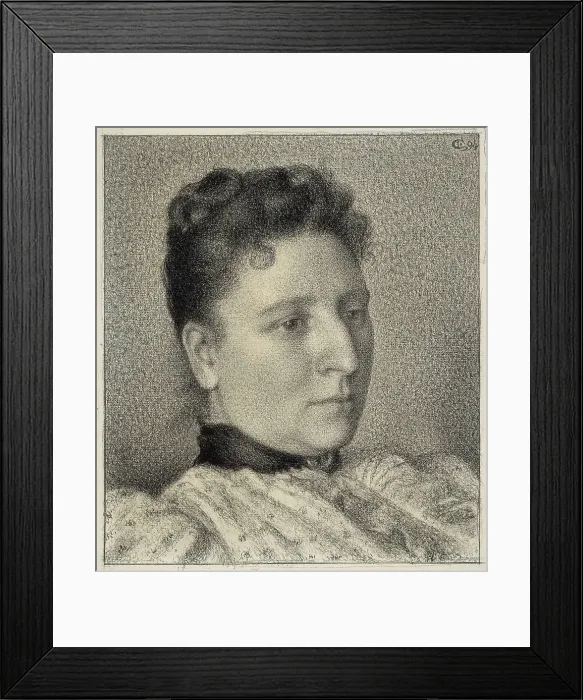 Framed Print : Portrait of Anna Boch, 1894. Creator: Georges Lemmen Framed Print : Portrait of Anna Boch, 1894. Creator: Georges Lemmen